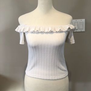 White off shoulder top